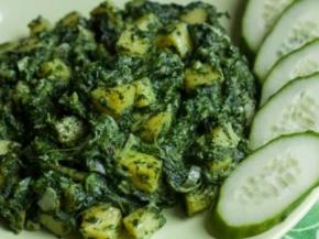 Indian Style Potatoes and Spinach